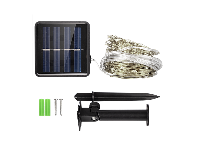 Светильник с солнечной батареей ФАZА SLR-G03-100W нить, хол. бел. 100 LED