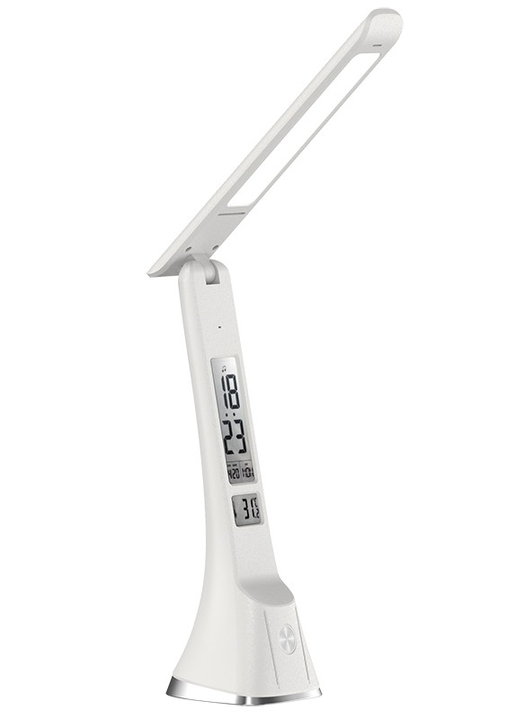Светильник настольный UF-821 C01 белый (Led, 7Вт, дисплей,смена цвет.темп, кожа)Ultraflash