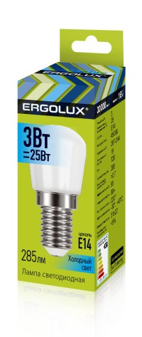 Ergolux LED-T26-3W-E14-4К (Эл.лампа светодиодная Т26 3Вт=25Вт Е14 4500К 220-240В)