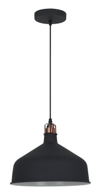 Светильник подвесной  PL-425L  C62  черный + медь (Amsterdam,  1х E27, 60Вт, 230В, металл) Camelion