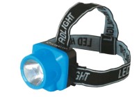 Фонарь налобный LED 5374  0,4 Ватт LED,1реж., аккум. 220V, голубой пласт,бокс. Ultra Flash