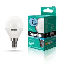 Эл.лампа светодиодная  шар LED12-G45/845/E14 (12W=100Вт 970Lm) Camelion
