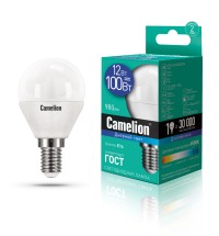 Эл.лампа светодиодная  шар LED12-G45/865/E14 (12W=100Вт 980Lm) Camelion