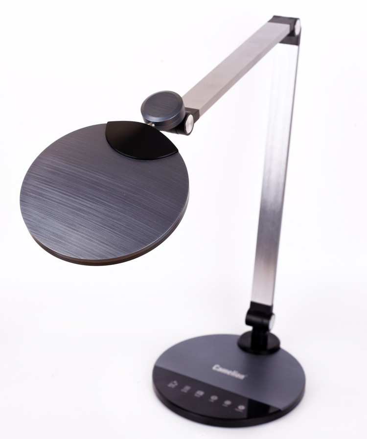 Светильник наст-ный KD-865 C48 черн.металлик LED(10 Вт,230В,600 лм,сенс.рег.ярк и цвет.темп)Camelion