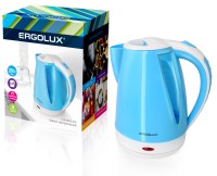 Чайник  пластиковый ELX-KP02-C35 голубой/белый (1.8л, 160-250В, 1500-2300Вт) ERGOLUX