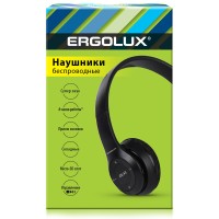 Наушники накладные беспроводные ELX-BTHP01-C02 ( FM, MP3, микрофон, Черные, Коробка) ERGOLUX