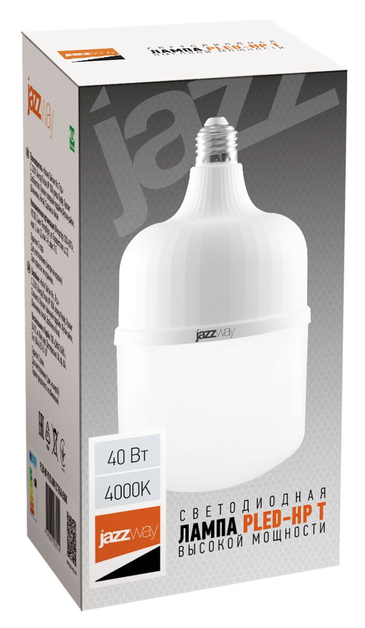 Лампа светодиодная  PLED-HP-T120  40w 4000K 3400Lm E27 220/50  Jazzway