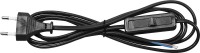 Сетевой шнур с выключателем,230V 1.9m черный (200) KF-HK-1 FERON