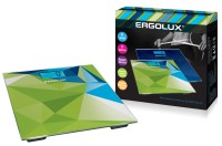 Весы напольные ELX-SB03-C34 абстракция зелено-синяя (до 180 кг, LED подсветка) ERGOLUX