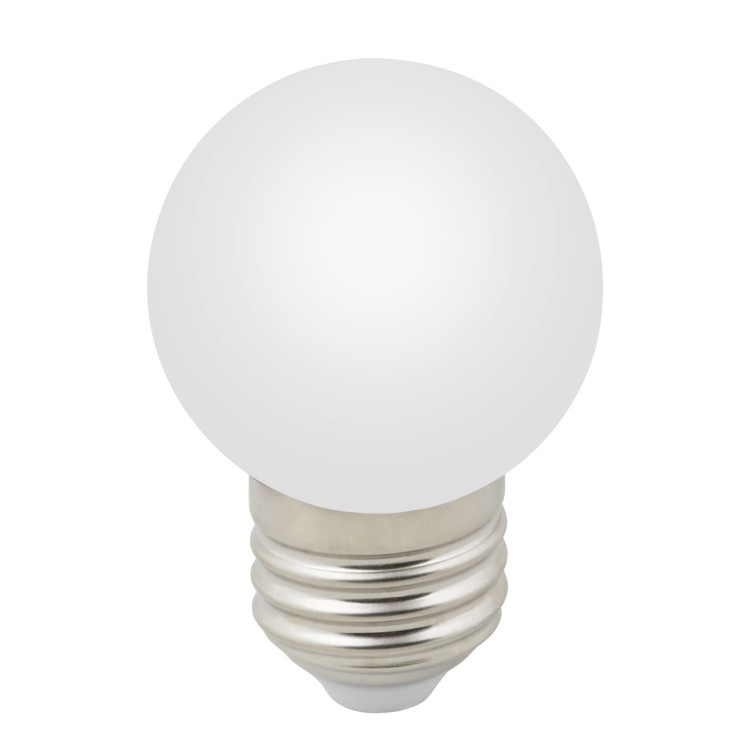 Лампа декоративная светодиодная. Форма "шар", матовая.LED-G45-1W/6000K/E27/FR/С Дневной свет (6000K