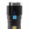 Фонарь  LED51525 акк 4В, черн., 4LED+COB, 3 Вт, 4 реж, Micro -USB, бокс Ultraflash
