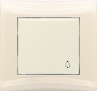Выключатель кнопка, кремовый в сборе Magenta   V01-12-Z11-S  Volsten
