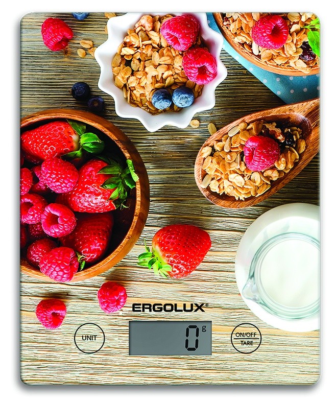 Весы кухонные ELX-SK02-С04 ягоды  (до 5 кг, 195*142 мм) ERGOLUX