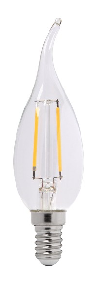 Лампа светодиодная  свеча на ветру PLED CA37 OMNI  4W E14 2700K (4W=40Вт, 400Lm) 230/50 Jazzway