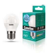 Эл.лампа светодиодная шар LED7-G45/845/E27 (7W=60Вт 560Lm) Camelion