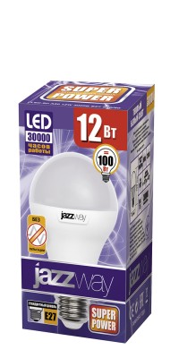 Лампа светодиодная  PLED- SP A60 12W E27 3000K (12W=100Вт, 1080Lm) 230/50 Jazzway