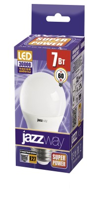 Лампа светодиодная шар PLED- SP G45  7W E27 5000K (7W=60Вт, 560Lm) 230/50 Jazzway