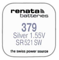 Renata R 379 BL-10 (SR 521 SW, 1.55V, 16mAh, 5.8x2.1mm)(бат-ка для часов)MP