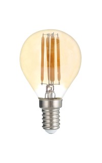 Лампа светодиодная шар PLED OMNI G45 8W E14 3000K Gold (8W=75Вт, 720Lm) 230/50 Jazzway