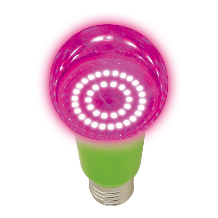 Лампа светодиодная для растений LED-A60-15W/SPSB/E27/CL PLP30GR прозрачная ФитоЛето