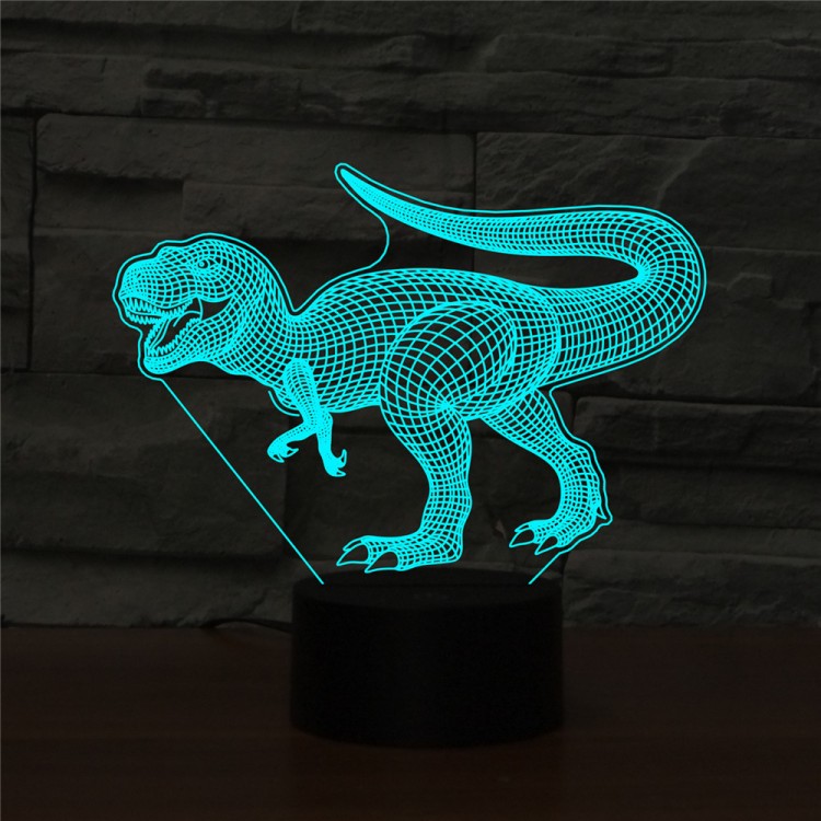 Ночник NL-405 "Динозавр" с эффектом объёмного изображения (Led 3Вт, RGB, 3хААА , USB-220В) Camelion